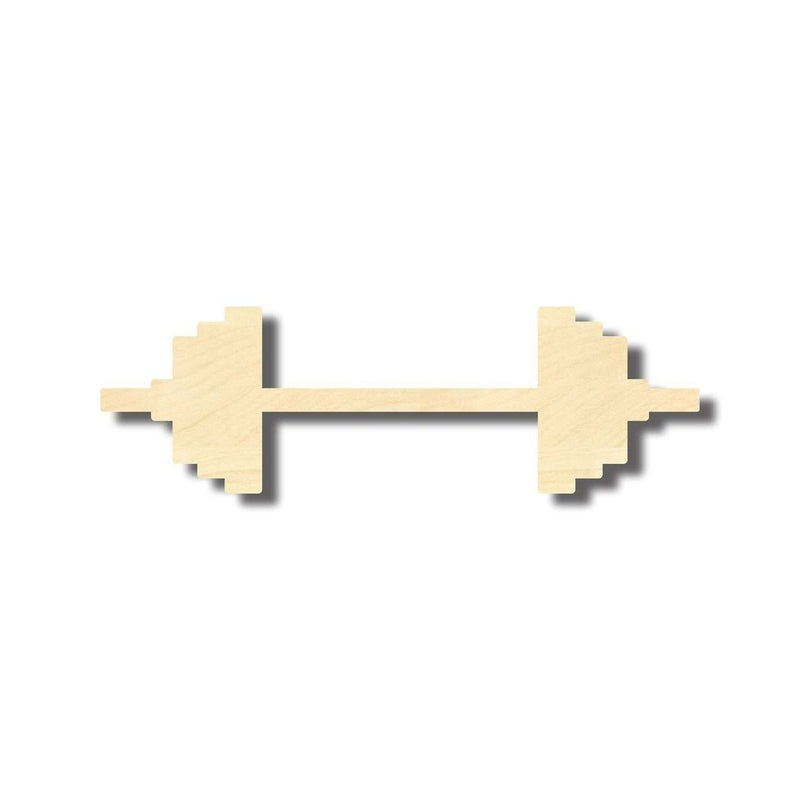 Unfinished Wood Barbell Weights Shape - Craft - Music - up to 46" DIY