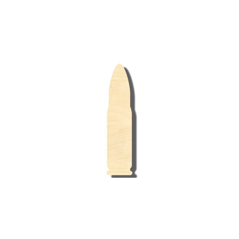 Unfinished Wood Bullet Shape - Sporting - Craft - up to 46" DIY