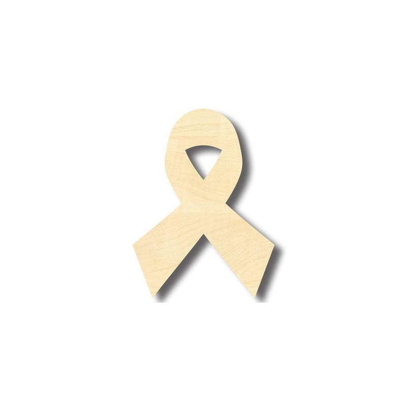 Unfinished Wood Cancer Ribbon Shape - Craft - up to 46" DIY