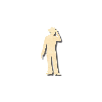 Unfinished Wood Cowboy Shape - Western - Craft - up to 46" DIY