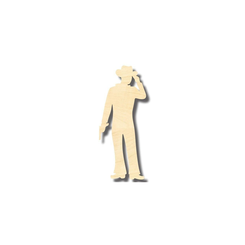 Unfinished Wood Cowboy Shape - Western - Craft - up to 46" DIY