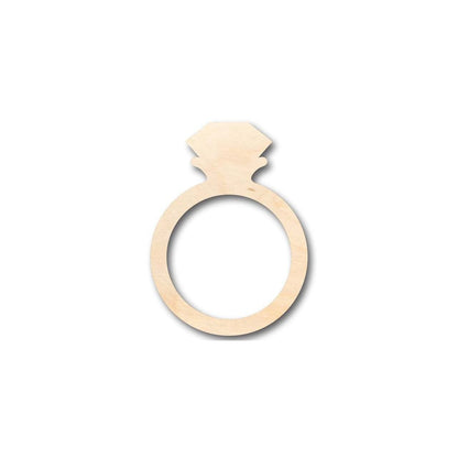 Unfinished Wood Diamond Ring Shape - Craft - up to 46" DIY