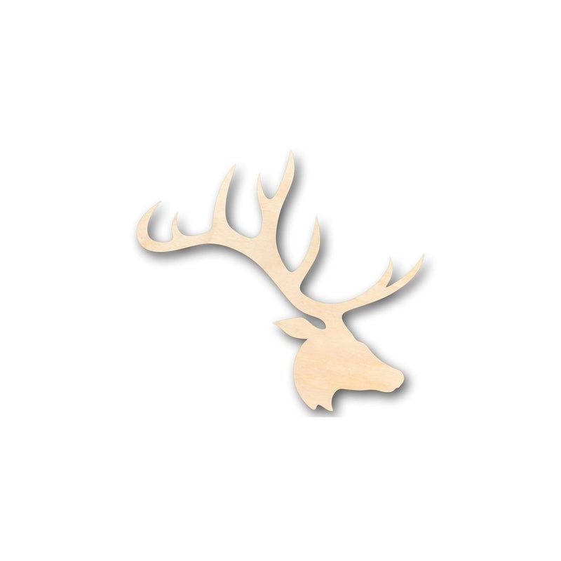 Unfinished Wood Elk Head Antlers Shape - Animal - Wildlife - Craft - up to 46" DIY