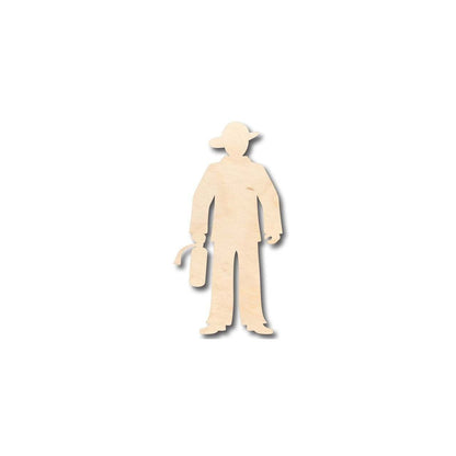 Unfinished Wood Firefighter Fireman Shape - Craft - up to 46" DIY
