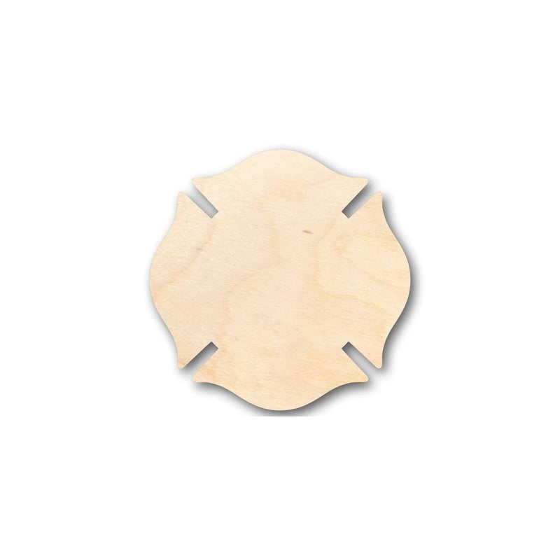 Unfinished Wood Fireman's Badge Symbol Shape - Firefighter - Craft - up to 46" DIY