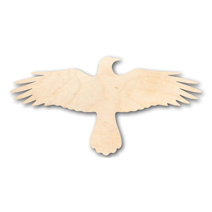 Unfinished Wood Flying Crow Shape - Bird - Wildlife - Craft - up to 46" DIY