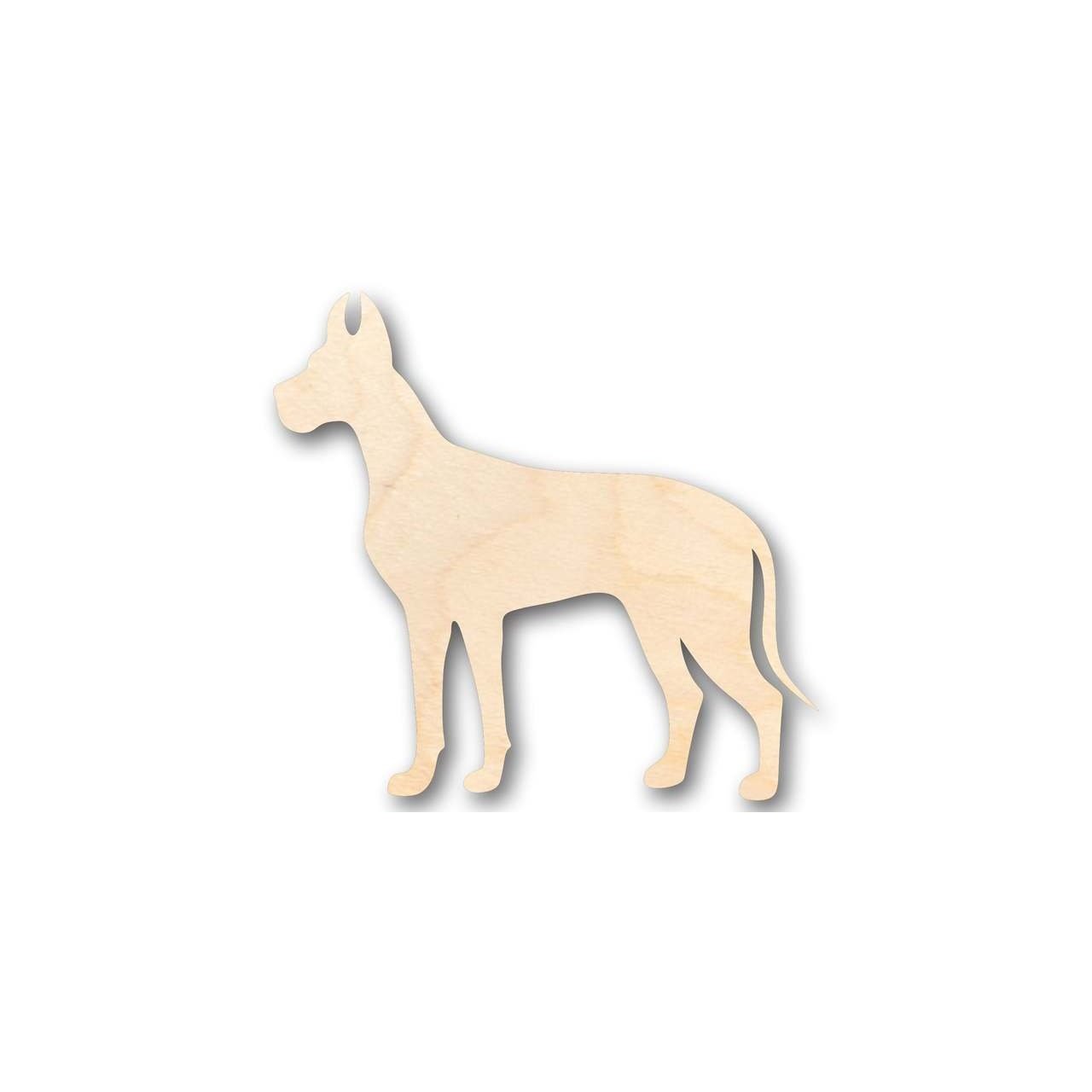 Unfinished Wood Great Dane Dog Shape - Animal - Pet - Craft - up to 46" DIY