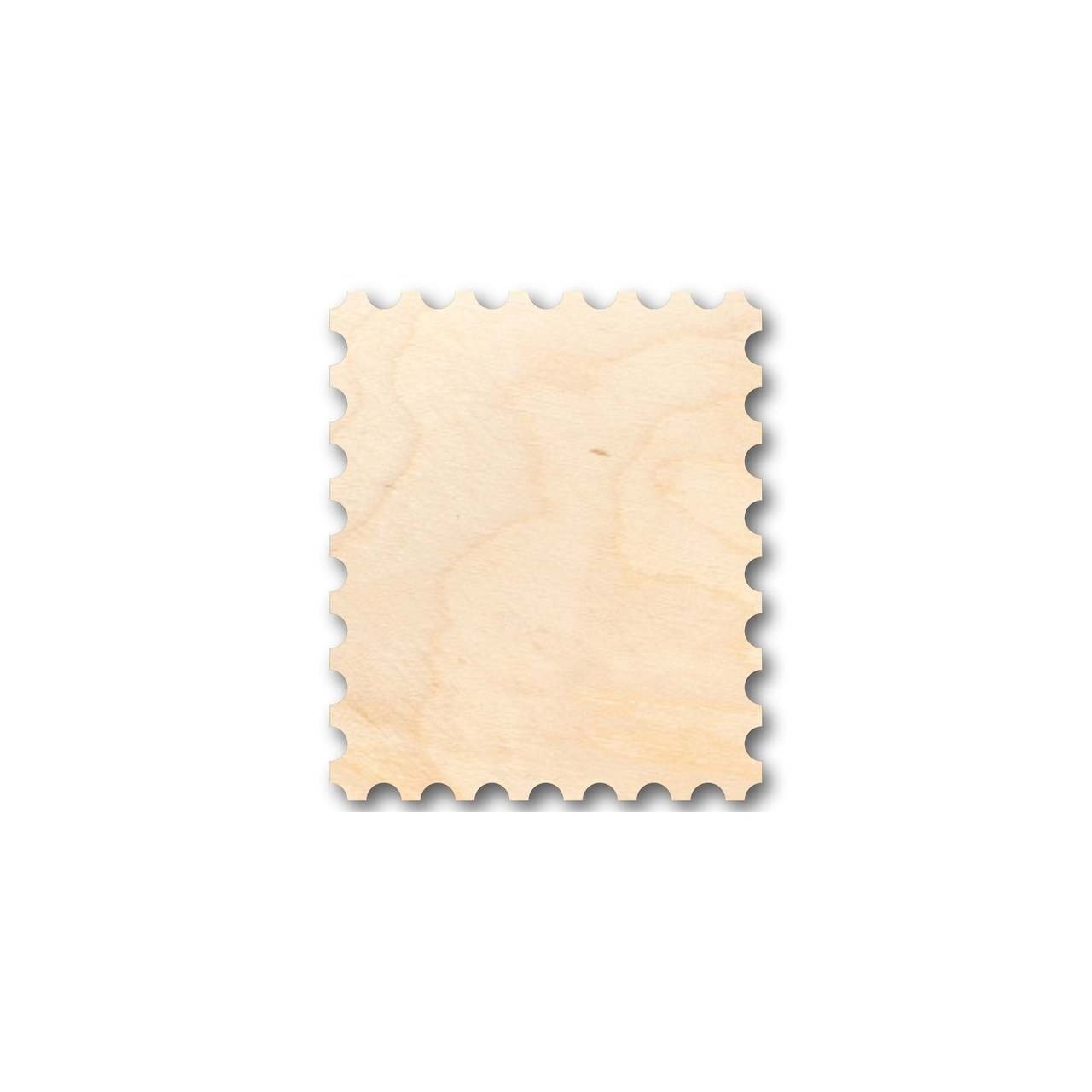 Unfinished Wood Postage Stamp Shape - Craft - up to 46" DIY