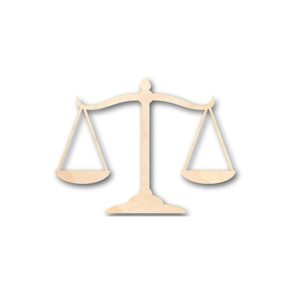 Unfinished Wood Scales of Justice Shape - Law - Courthouse - Craft - up to 46" DIY