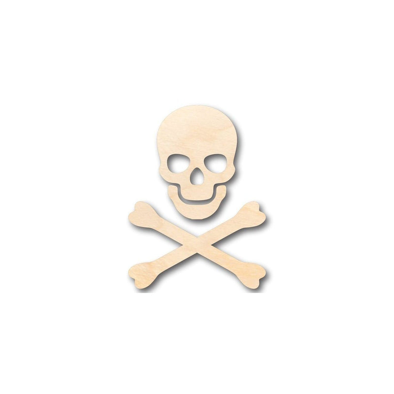 Unfinished Wood Skull Crossbones Shape - Pirates - 3 Piece Craft - up to 46" DIY