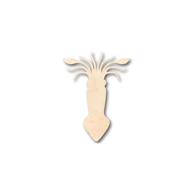 Unfinished Wood Squid Shape - Ocean - Nursery - Craft - up to 46" DIY