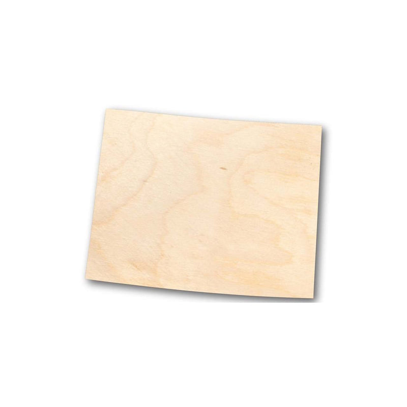 Unfinished Wood Wyoming Shape - State - Craft - up to 46" DIY