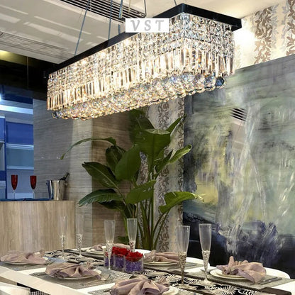 DecorBites™ Upscale Modern Crystal Chandelier for Dining Room