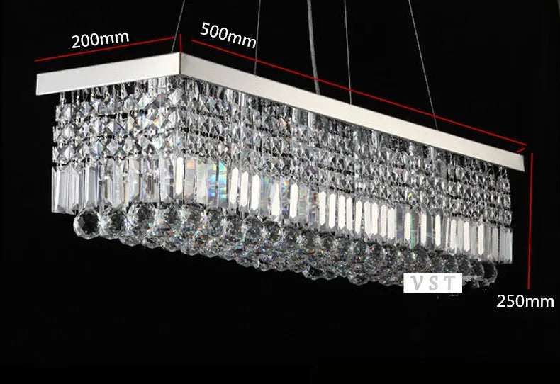 DecorBites™ Upscale Modern Crystal Chandelier for Dining Room