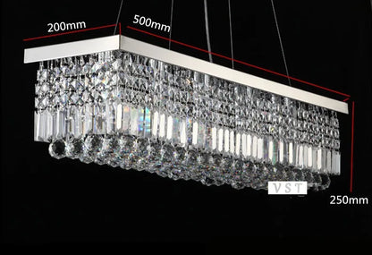 DecorBites™ Upscale Modern Crystal Chandelier for Dining Room
