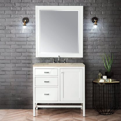 James Martin Addison 36" Single Bathroom Vanity, Glossy White