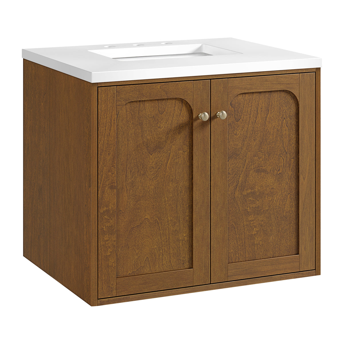 James Martin Laurent 30" Dual Mount Single Bathroom Vanity, Honey Oak