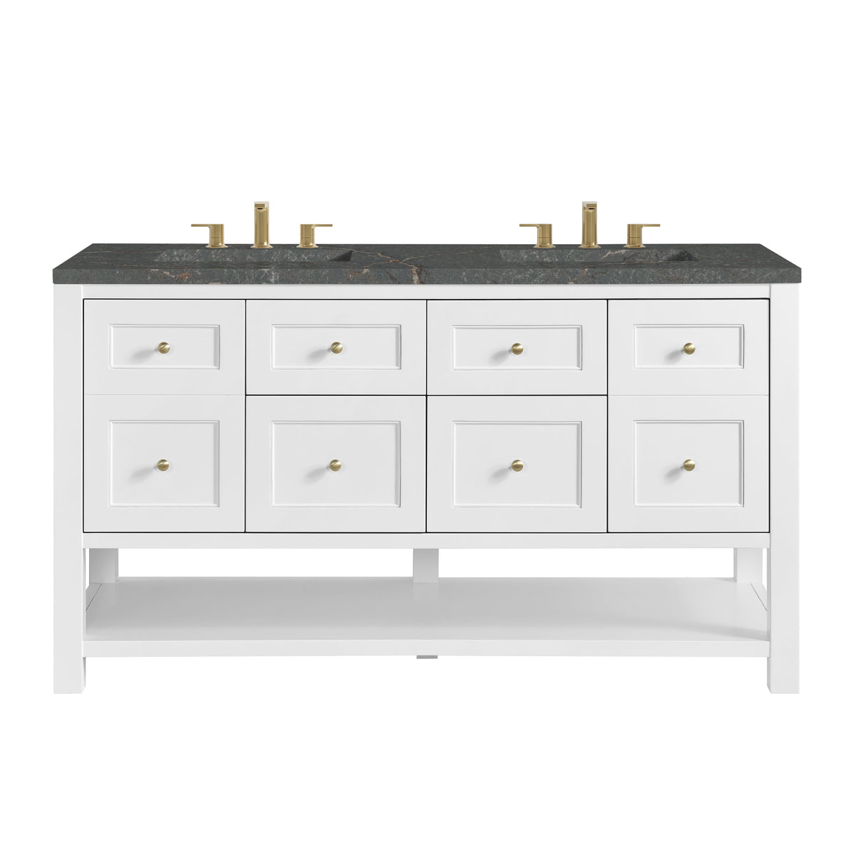 James Martin Breckenridge 60" Double Bathroom Vanity, Bright White