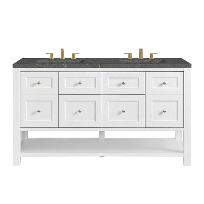 James Martin Breckenridge 60" Double Bathroom Vanity, Bright White