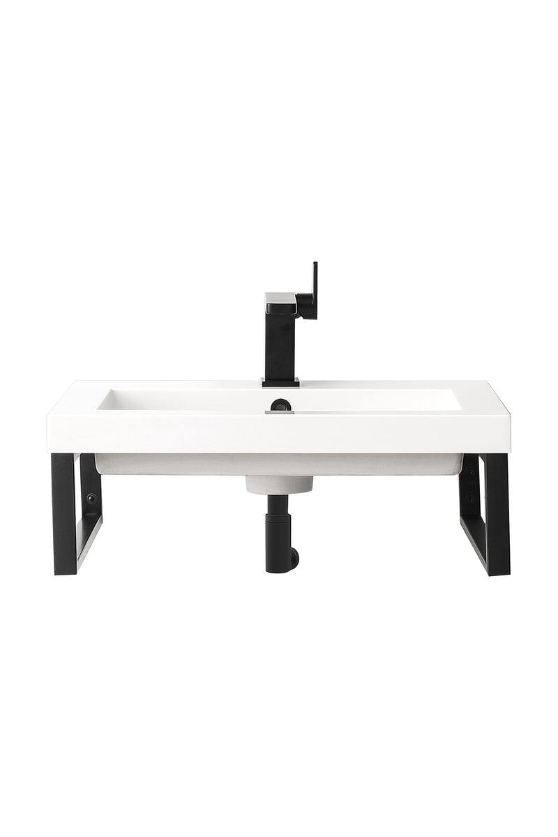 James Martin Boston 18" Floating Wall Bracket, Matte Black