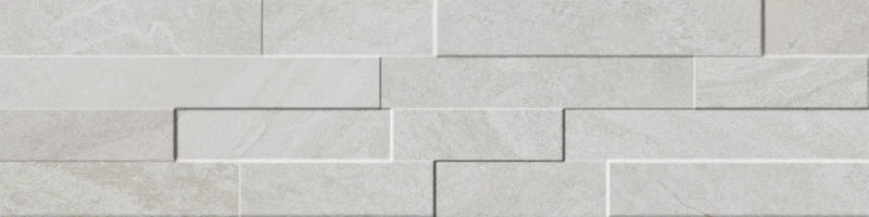Veneer World Urban Ledgestone Explore Arctic White Corner Quartz Look Porcelain Moldings 5.75x24