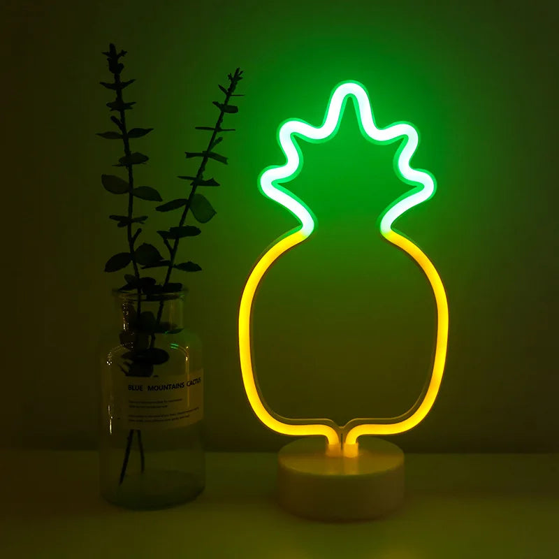 DecorBites™ USB LED Neon Sign Light Holiday Flamingo Night Lamp Xmas Party Wedding Decoration Home Gift cloud Heart Neon Light