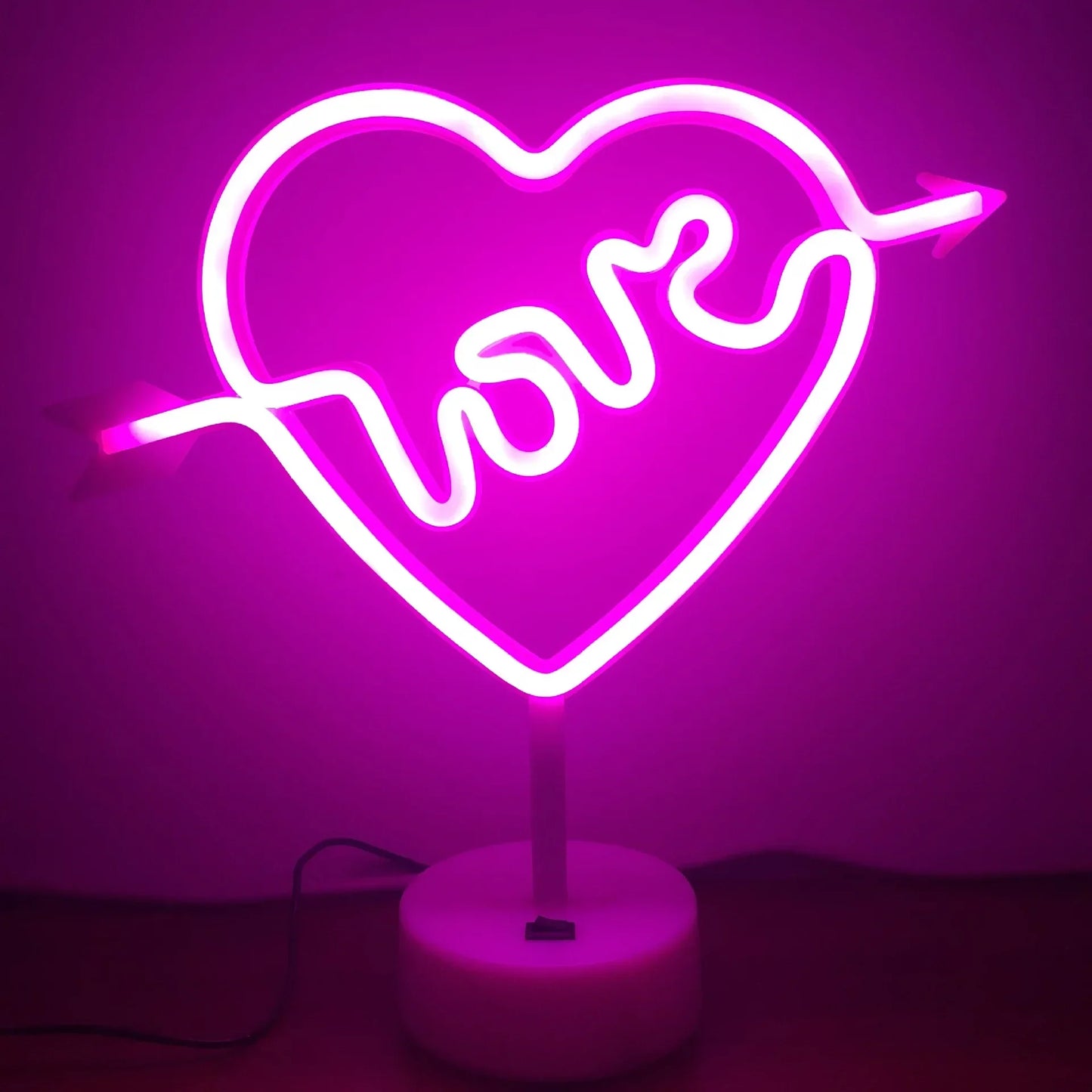 DecorBites™ USB LED Neon Sign Light Holiday Flamingo Night Lamp Xmas Party Wedding Decoration Home Gift cloud Heart Neon Light