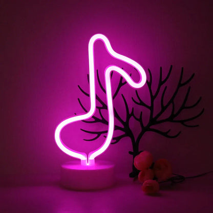 DecorBites™ USB LED Neon Sign Light Holiday Flamingo Night Lamp Xmas Party Wedding Decoration Home Gift cloud Heart Neon Light