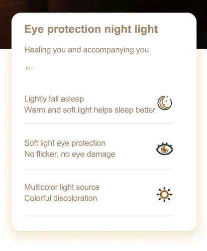 DecorBites™ USB Rechargeable Night Light Pear Silicone Night Lights Touch Sensor Bedroom Bedside Cat Lamp With Remote For Kids Baby Gifts