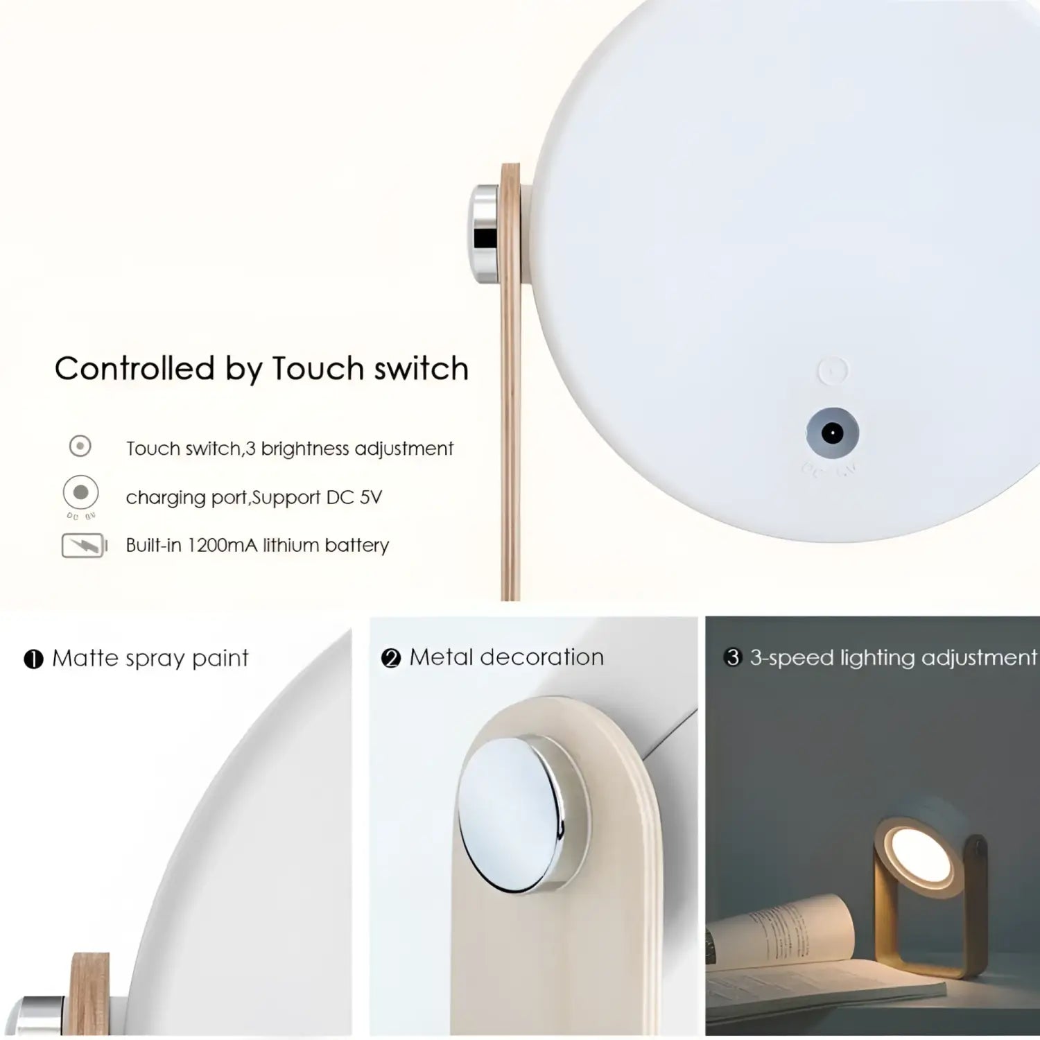 USB Rechargeable & Portable Lamp with Foldable LED Light Feature