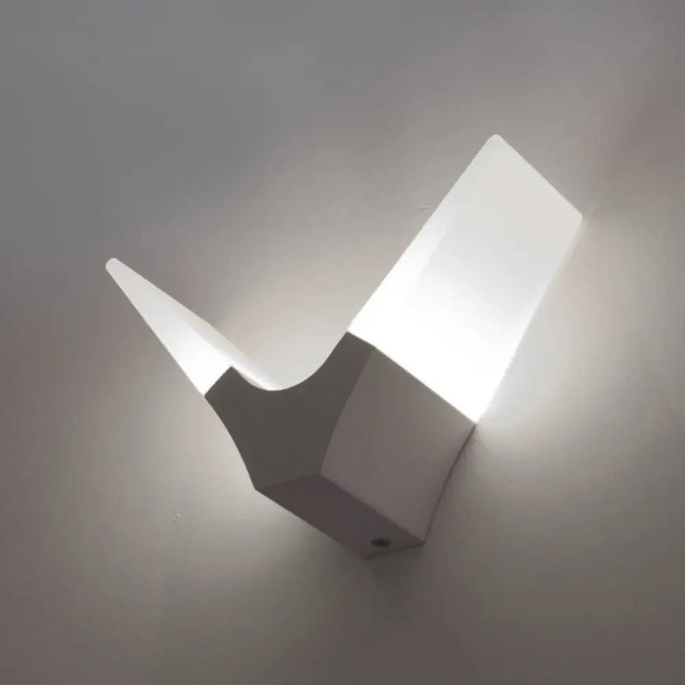 DecorBites™ V-Shaped LED Acrylic Sconce Light in Warm/White