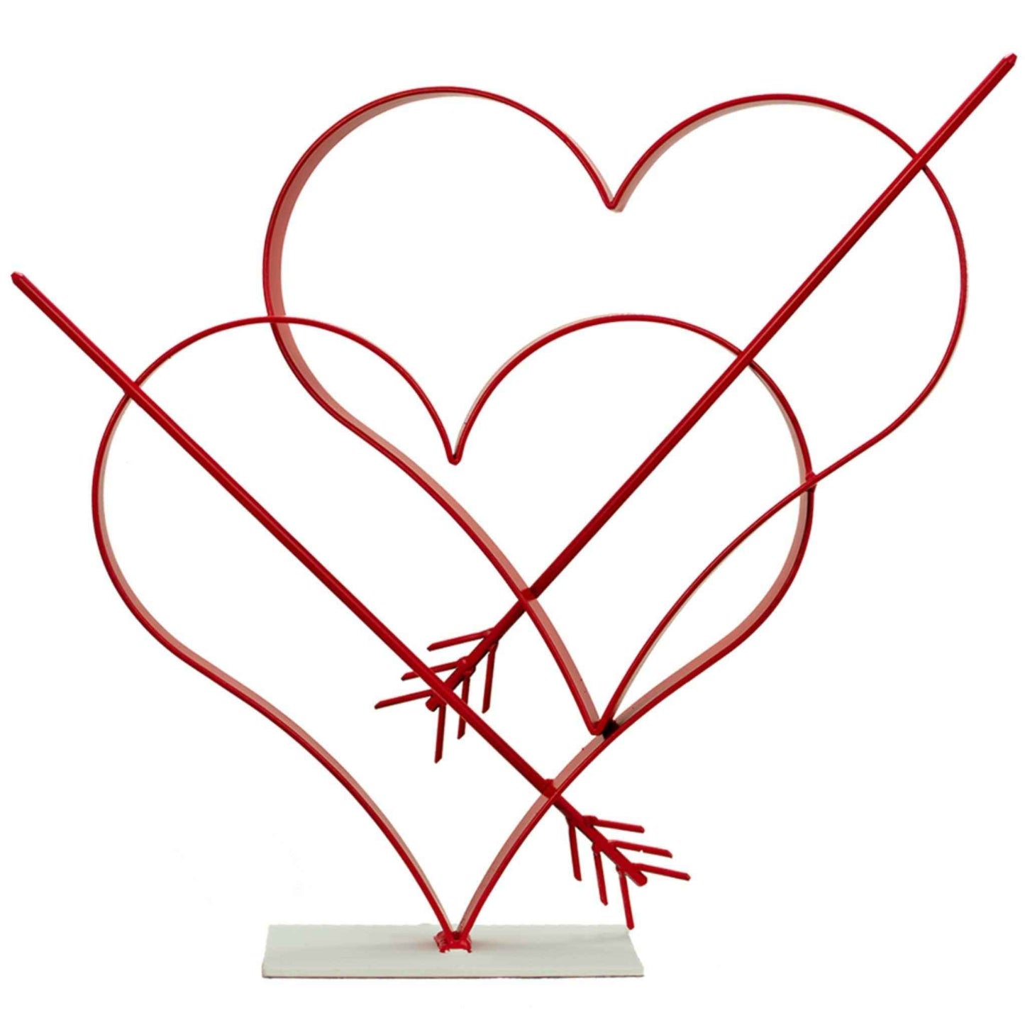 Valentine's Day Double Heart with Cupid's Arrow