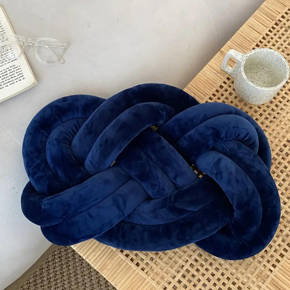 Velvet knot throw pillow living room decorative cushion