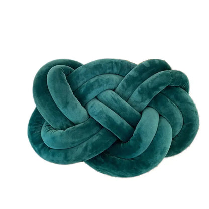 Velvet knot throw pillow living room decorative cushion
