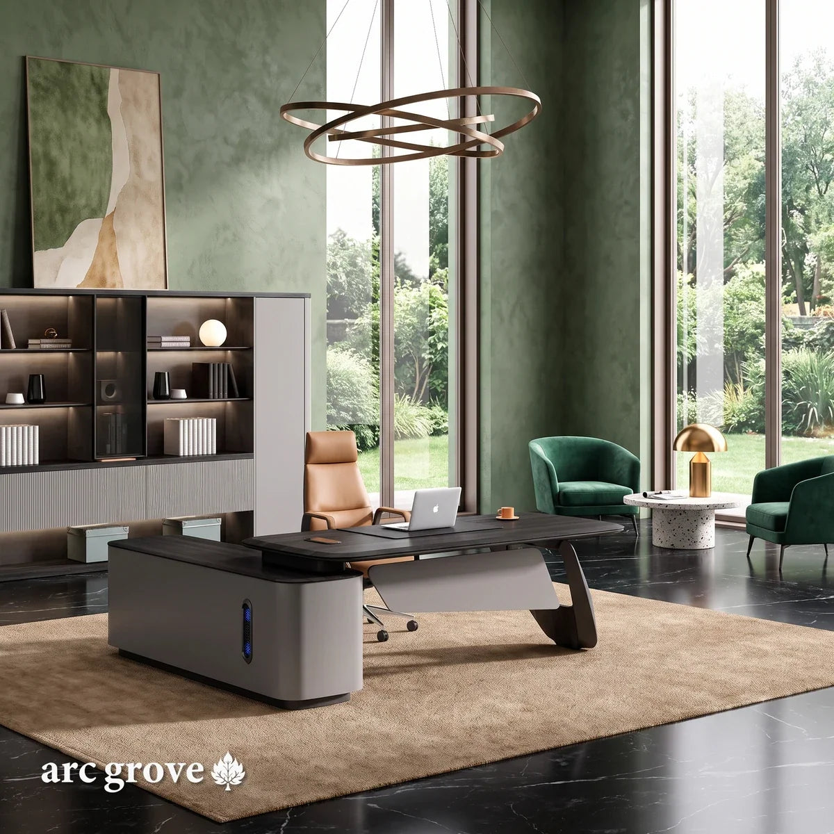 Veris · Modern L-Shaped Executive Desk