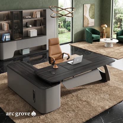 Veris · Modern L-Shaped Executive Desk