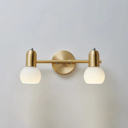 DecorBites™ Versatile Swivel Dome Milk Glass Vanity Light - Postmodern Brass Wall Lamp for Bath Décor