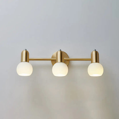 DecorBites™ Versatile Swivel Dome Milk Glass Vanity Light - Postmodern Brass Wall Lamp for Bath Décor