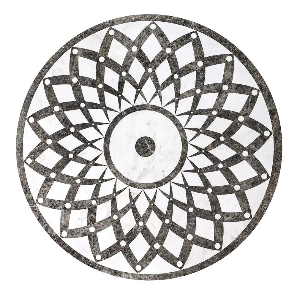 Versilys Multi Finish Round Marble Medallions 36x36