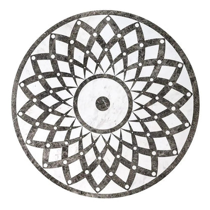 Versilys Multi Finish Round Marble Medallions 36x36