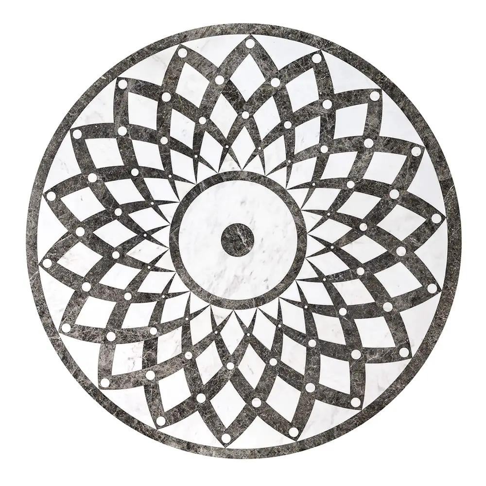 Versilys Multi Finish Round Marble Medallions 48x48