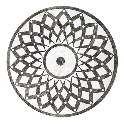 Versilys Multi Finish Round Marble Medallions 48x48