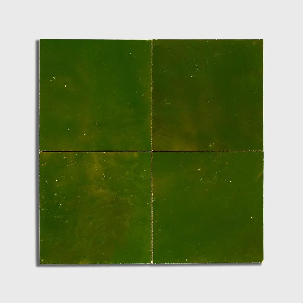 Vert Imperial Glossy Zellige Tiles 4x4