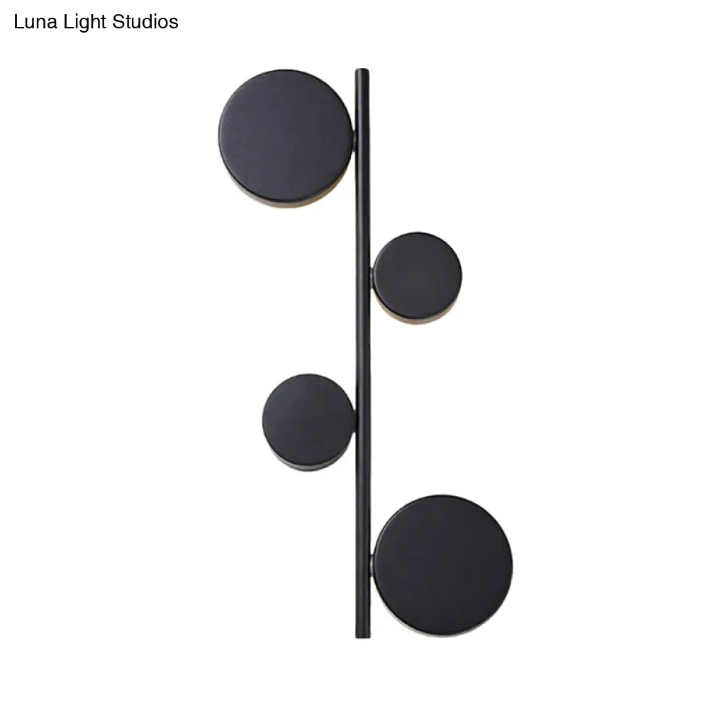 DecorBites™ Vertical Linear Sconce Light: Black/Gold Finish, Post-Modern Design with 3 LED Metal Wall Lamp Heads