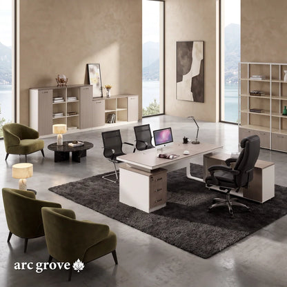 Vesper · Executive Desk w/ Mobile Storage