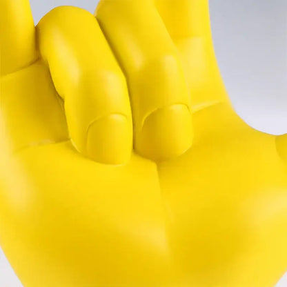 Vibrant abstract hand love sculpture living room rock gesture decor
