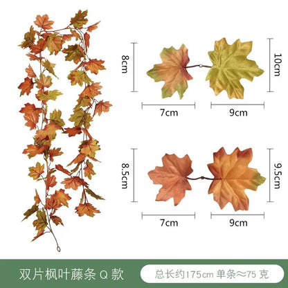 Vibrant autumn harvest hanging decoration living room leaf garland