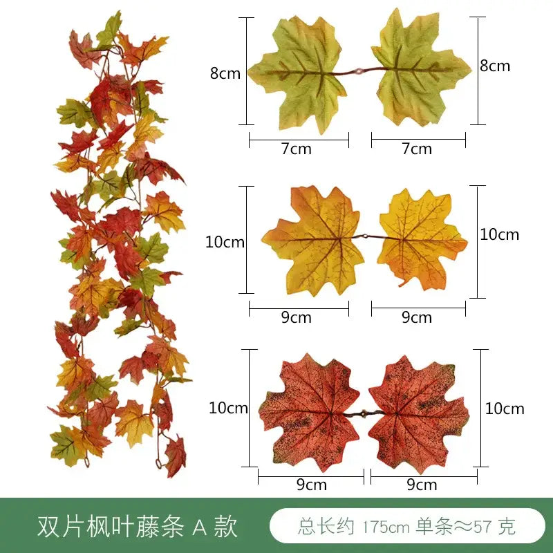 Vibrant autumn harvest hanging decoration living room leaf garland