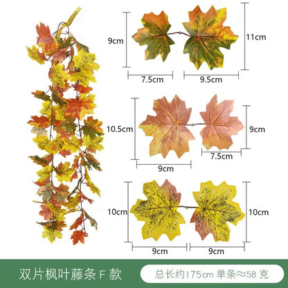 Vibrant autumn harvest hanging decoration living room leaf garland
