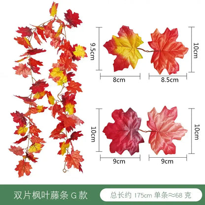 Vibrant autumn harvest hanging decoration living room leaf garland